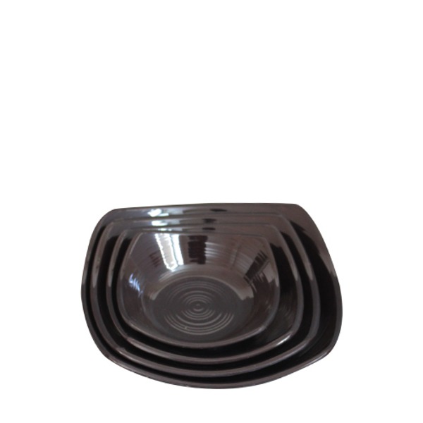 빗살무전사(브라운) 빗살사각찬기2호 (최장 지름 115mm) 멜라민 업소용 식당그릇