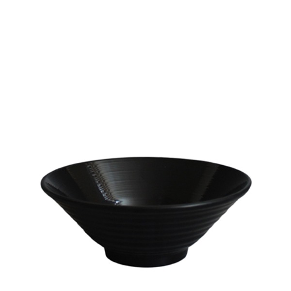 빗살무전사(블랙) 빗살V면기1호 (지름 195mm) 멜라민 업소용 식당그릇
