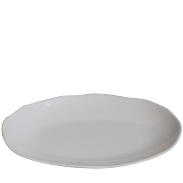 빗살무전사(아이보리) 빗살볶은밥접시12인치 (최장 지름 310mm) 멜라민 업소용 식당그릇