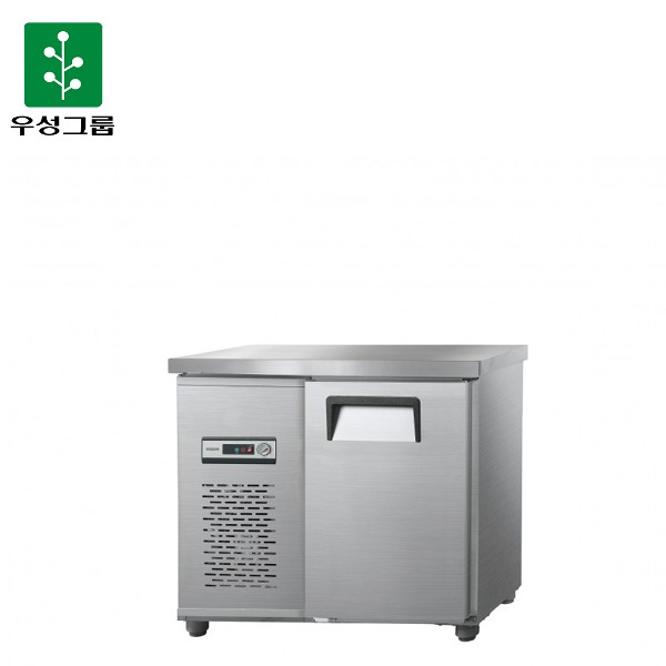 우성 직냉식 보냉 3자 테이블 올냉동 (D)500mm (올스텐/아날로그) A/S 영업용 카페