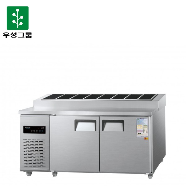우성 직냉식 김밥테이블 5자 올냉장 (올스텐/디지털) A/S 영업용 카페