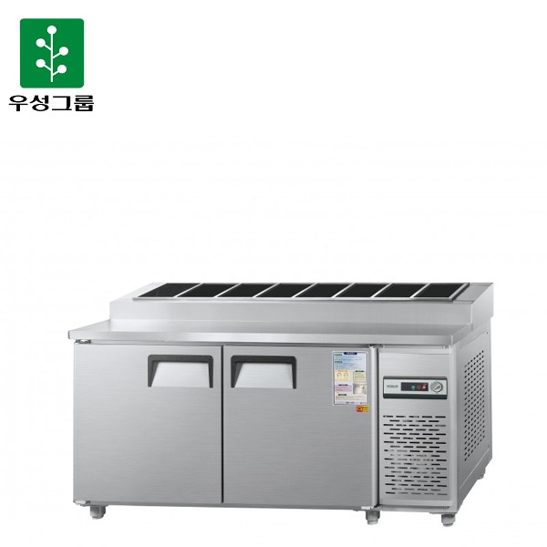 우성 직냉식 김밥테이블 5자 올냉장 (올스텐/아날로그) A/S 영업용 카페