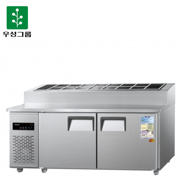 우성 직냉식 토핑테이블 6자 올냉장 (올스텐/디지털) A/S 영업용 카페